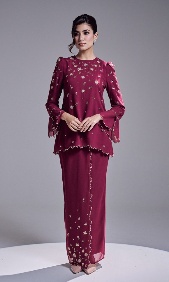 ESTIA KURUNG - DARK FUSCHIA ESTIA KURUNG - DARK FUSCHIA