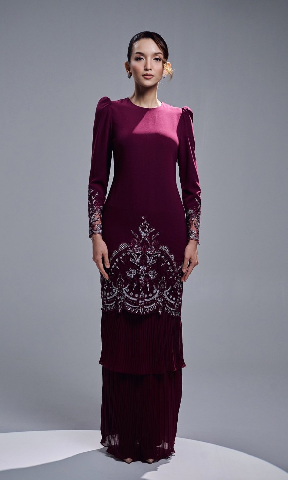 ZENIA KURUNG - BURGUNDY ZENIA KURUNG - BURGUNDY