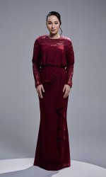 ALEESA DRESS - MAROON ALEESA DRESS - MAROON