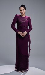 ESTALIA DRESS - DARK PURPLE ESTALIA DRESS - DARK PURPLE