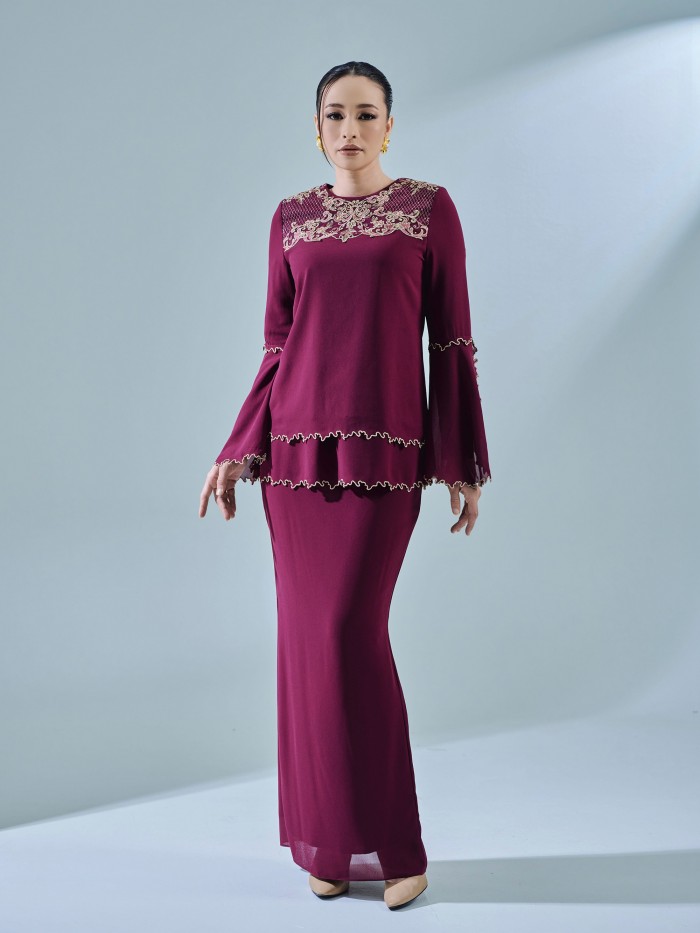 ISABELLA KURUNG - BURGUNDY