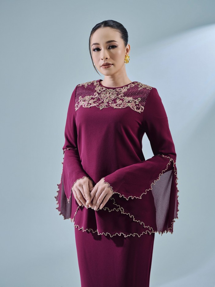 ISABELLA KURUNG - BURGUNDY