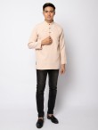 HELMICO KURTA BUTTON - NUDE CREAM