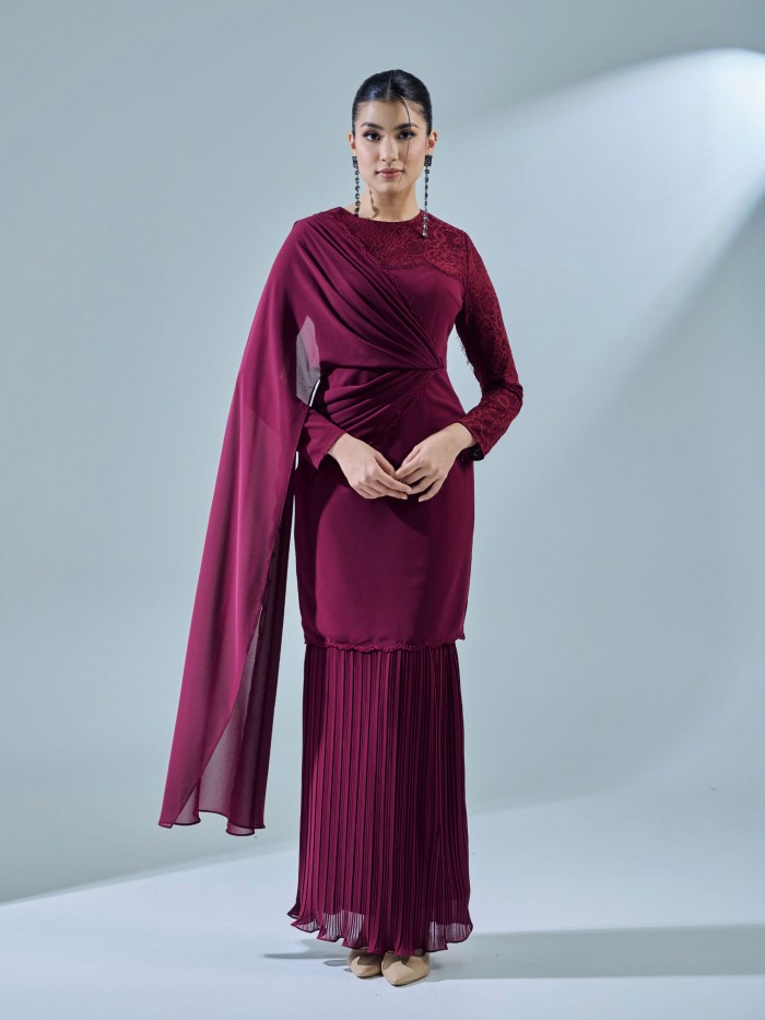 AURORA KURUNG - BURGUNDY