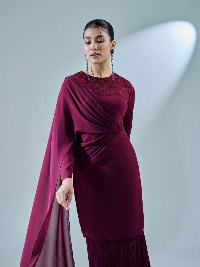 AURORA KURUNG - BURGUNDY