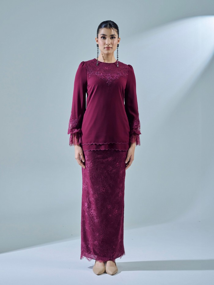 SURAYA KURUNG - BURGUNDY