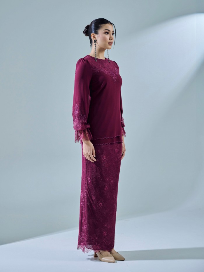 SURAYA KURUNG - BURGUNDY