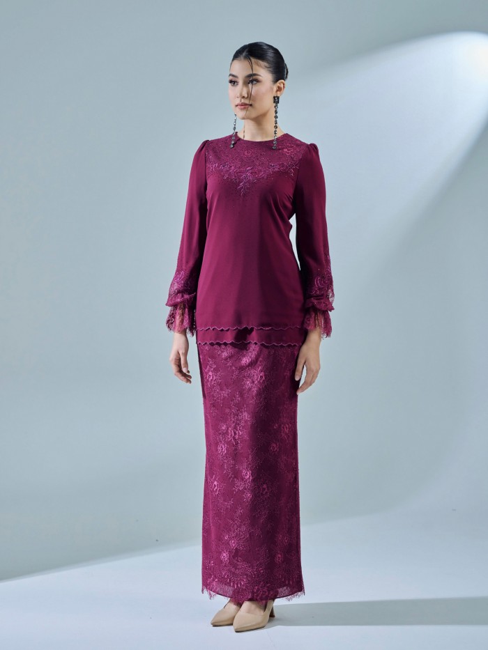 SURAYA KURUNG - BURGUNDY