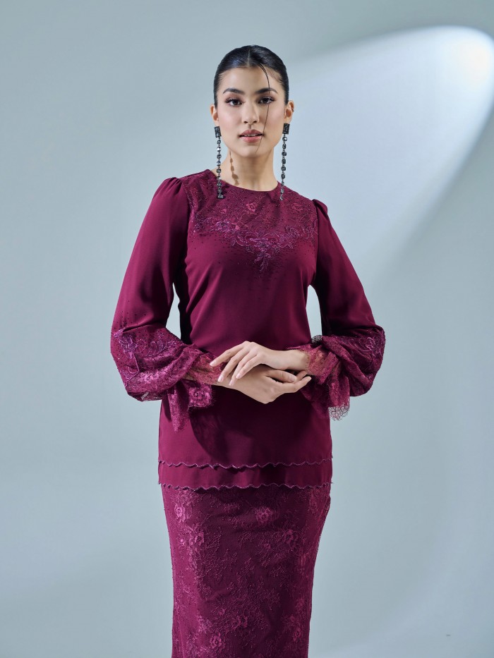 SURAYA KURUNG - BURGUNDY