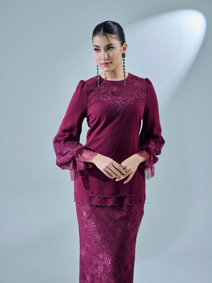 SURAYA KURUNG - BURGUNDY