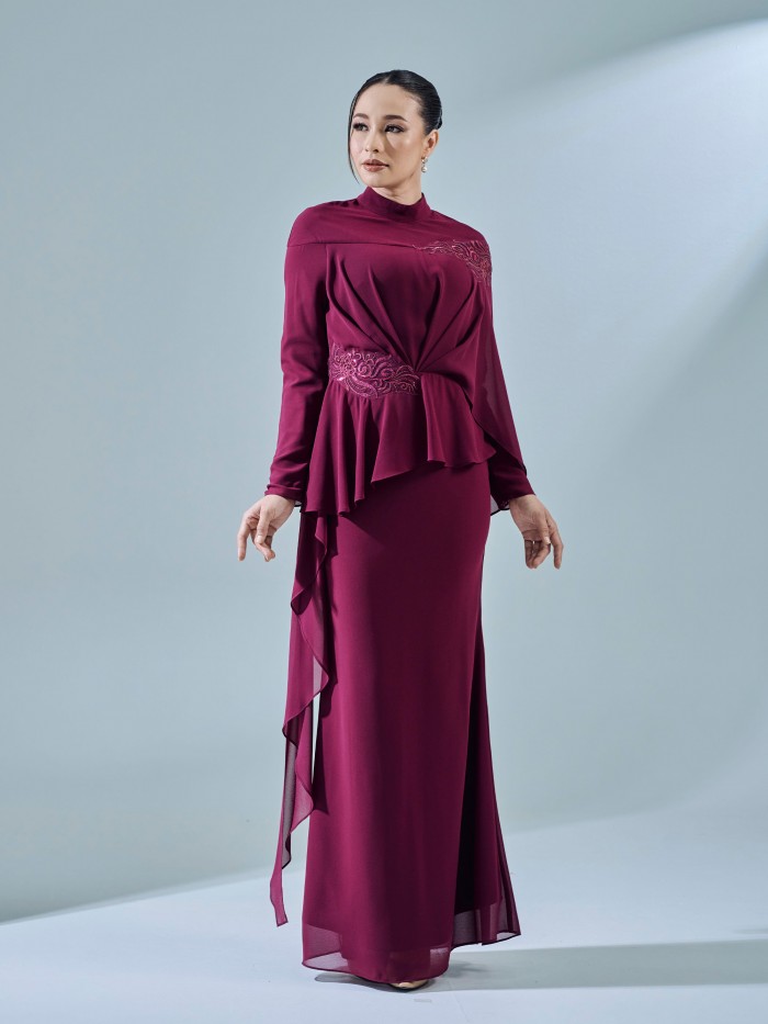 ERANI DRESS - BURGUNDY