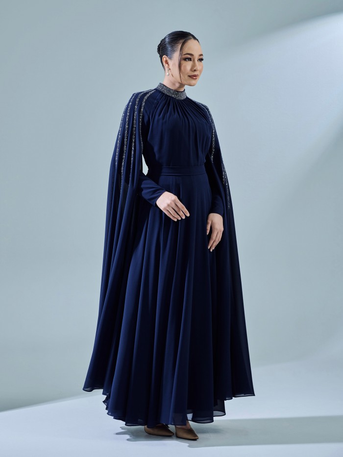 THALIA DRESS - NAVY