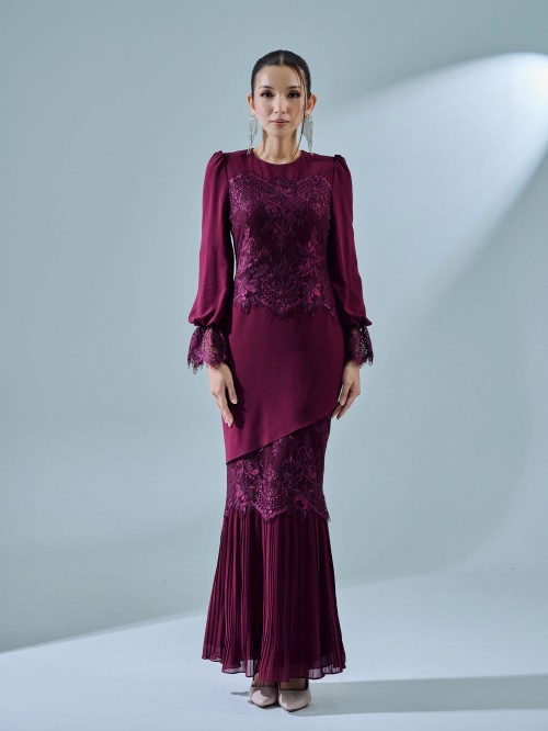 ARISSA DRESS - BURGUNDY