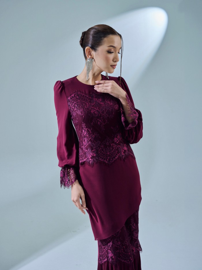 ARISSA DRESS - BURGUNDY