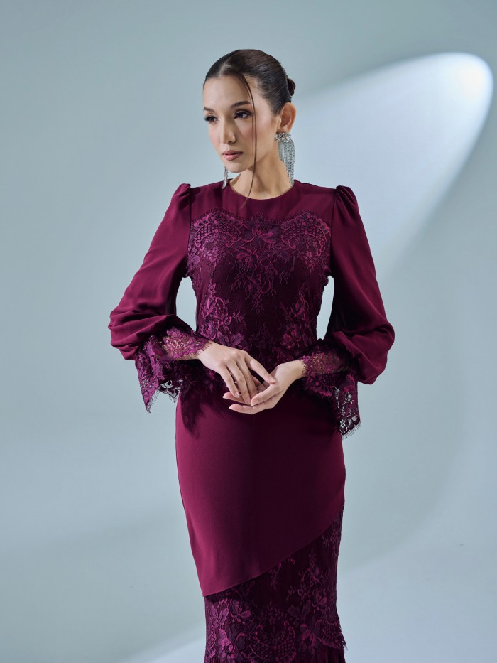 ARISSA DRESS - BURGUNDY