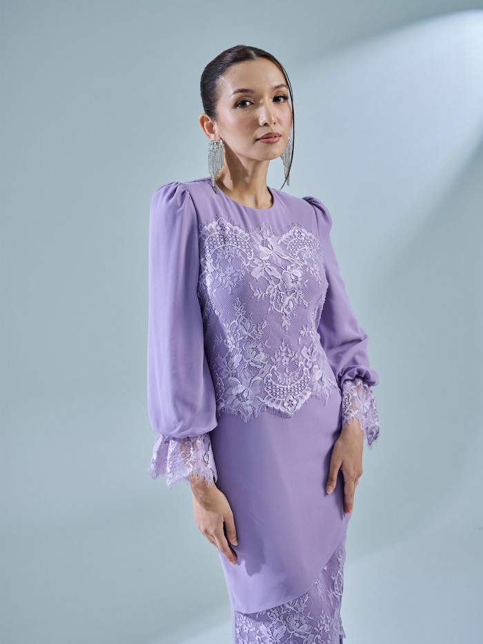 ARISSA DRESS - DUSTY PURPLE