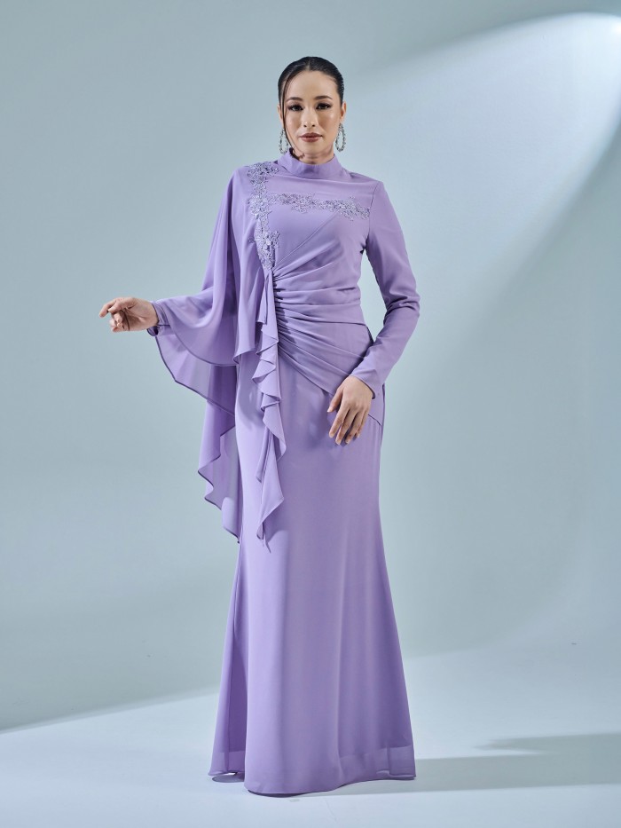 EMILA DRESS - DUSTY PURPLE