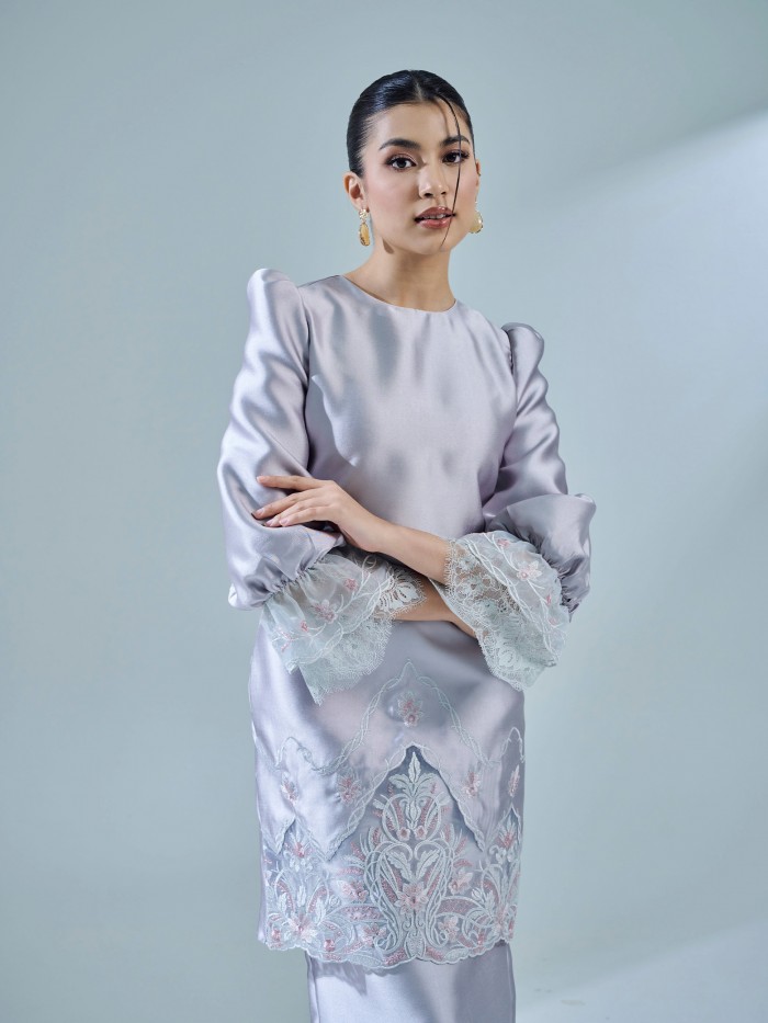 ARVANI KURUNG - SILVER GREY