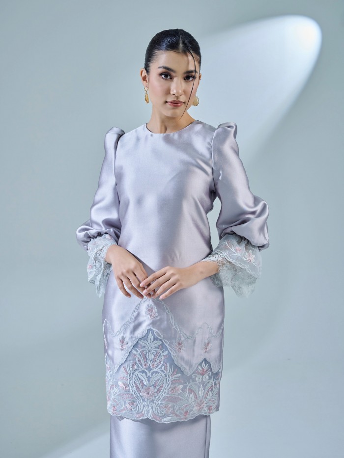 ARVANI KURUNG - SILVER GREY