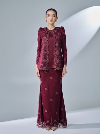 PREEYA KURUNG - MAROON WINE