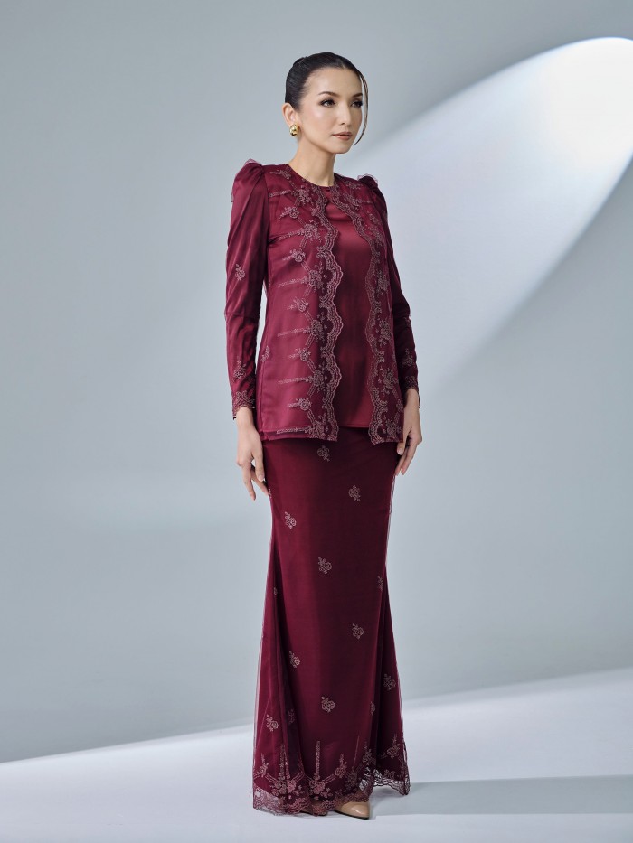 PREEYA KURUNG - MAROON WINE