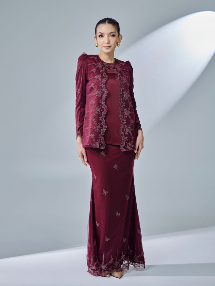 PREEYA KURUNG - MAROON WINE