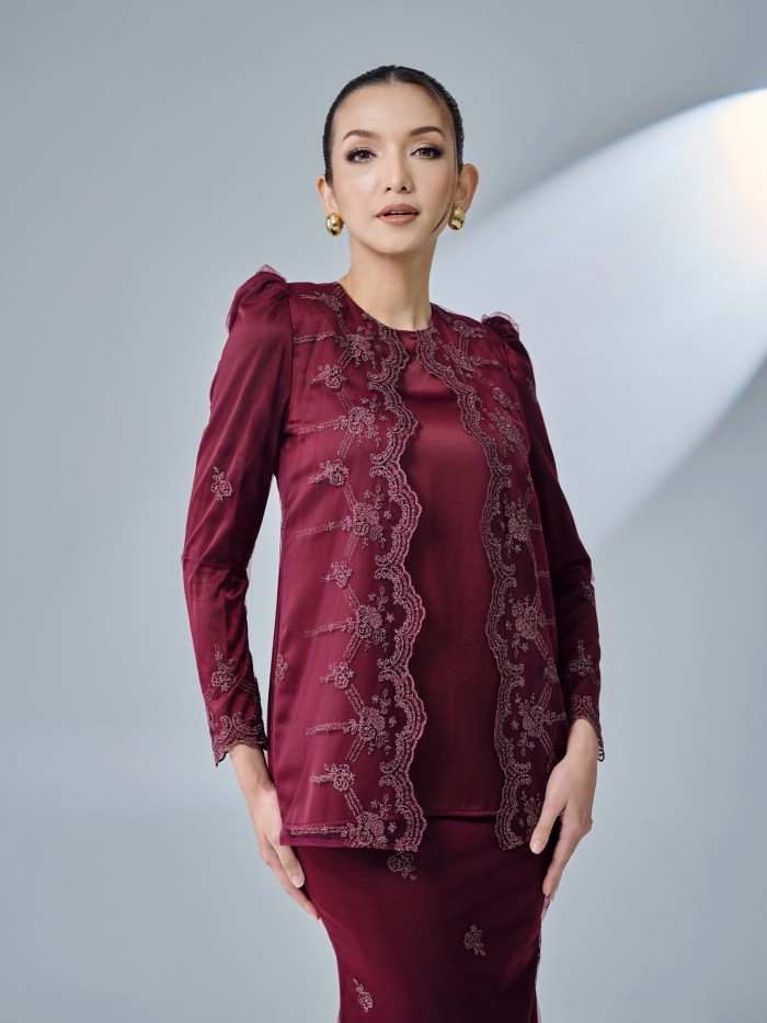 PREEYA KURUNG - MAROON WINE