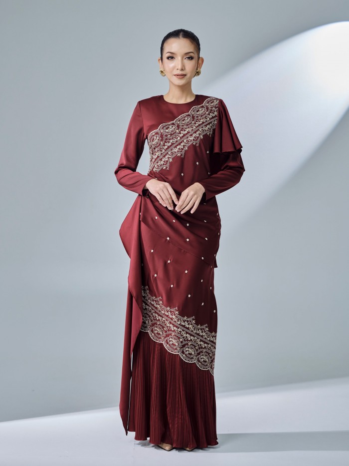 KASTIYA DRESS - MAROON