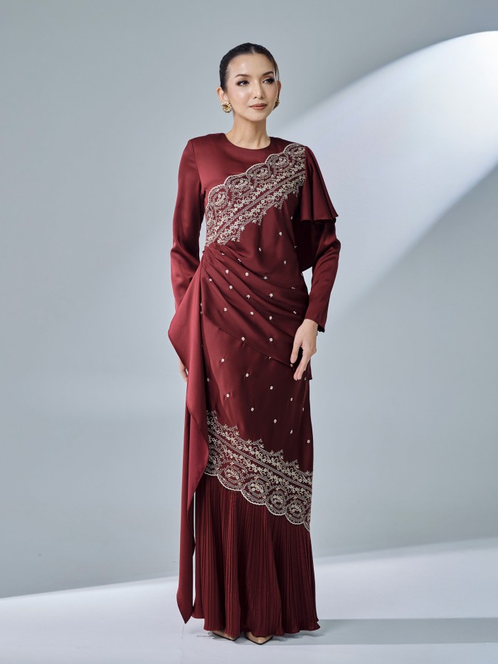 KASTIYA DRESS - MAROON