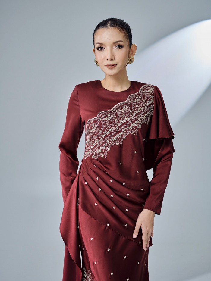 KASTIYA DRESS - MAROON