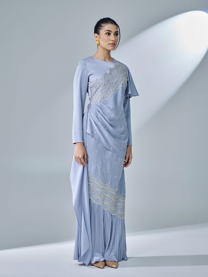 KASTIYA DRESS - ASH BLUE