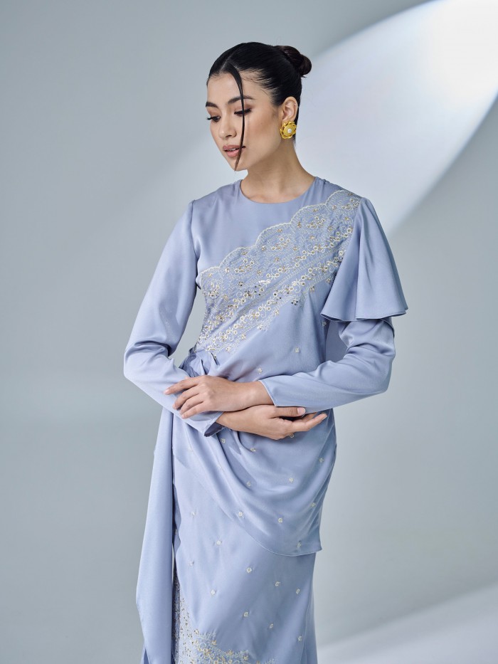 KASTIYA DRESS - ASH BLUE