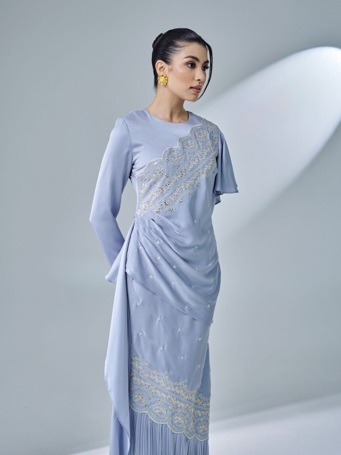 KASTIYA DRESS - ASH BLUE