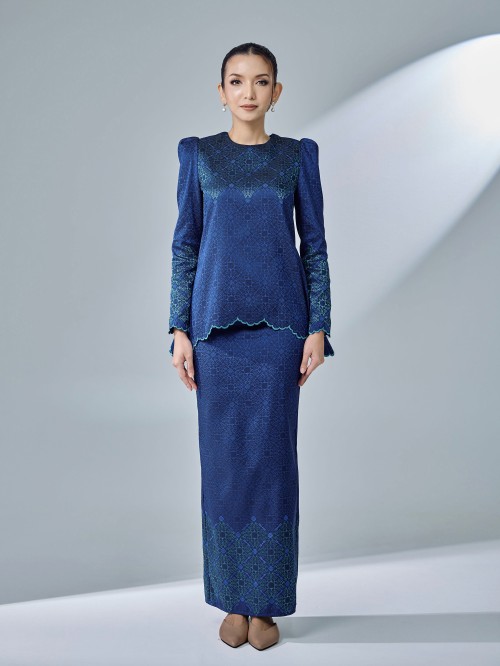 WARDAH KURUNG - ROYAL BLUE