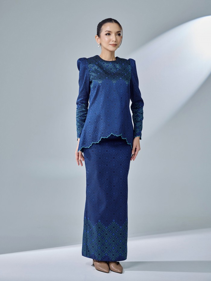 WARDAH KURUNG - ROYAL BLUE