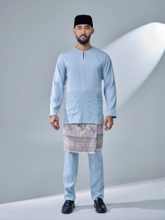 ANDIKA BAJU MELAYU - DUSTY BLUE