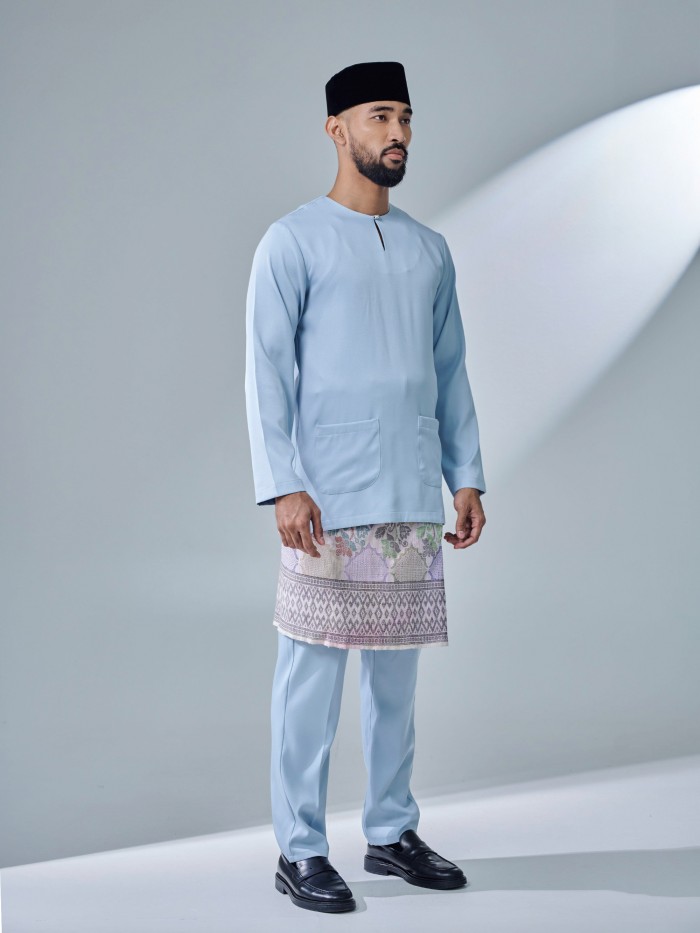 ANDIKA BAJU MELAYU - DUSTY BLUE