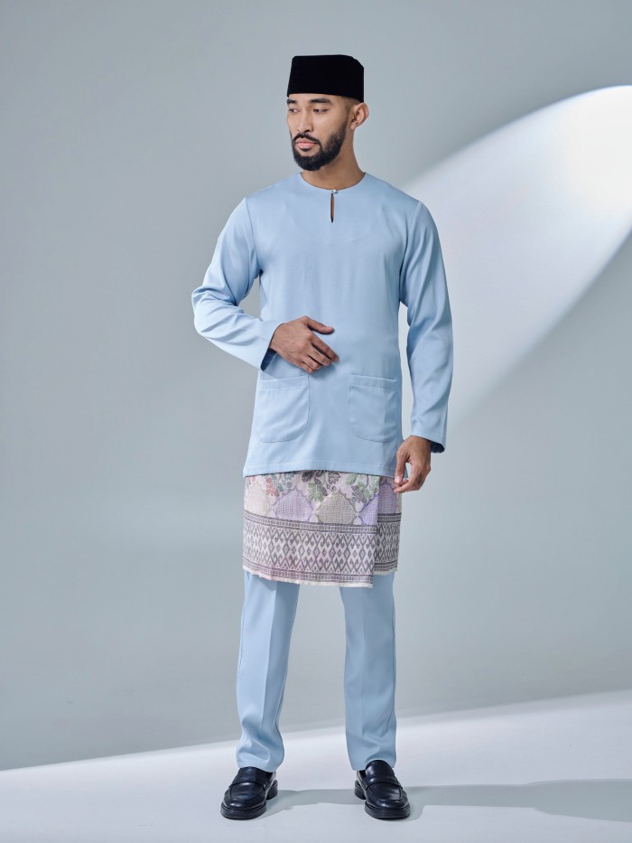 ANDIKA BAJU MELAYU - DUSTY BLUE