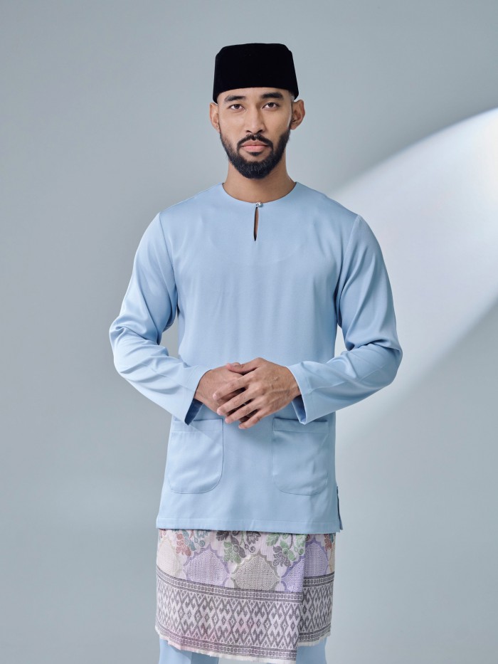 ANDIKA BAJU MELAYU - DUSTY BLUE