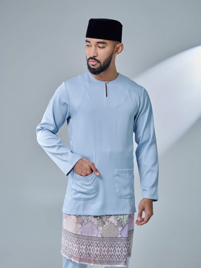 ANDIKA BAJU MELAYU - DUSTY BLUE