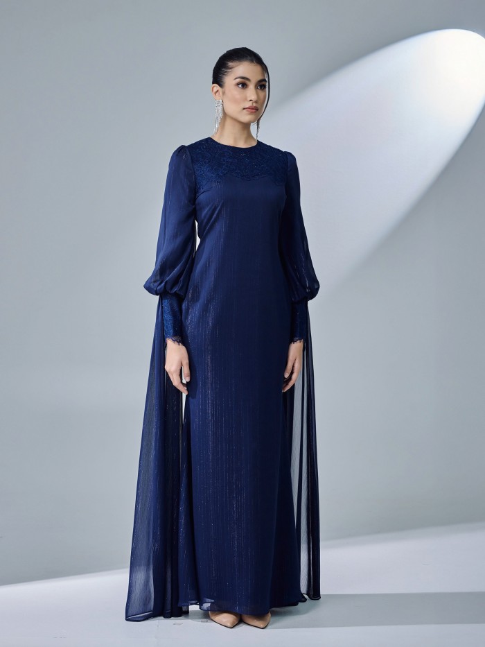 TIERA DRESS - NAVY