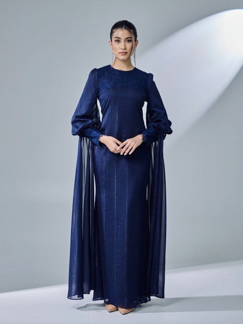 TIERA DRESS - NAVY