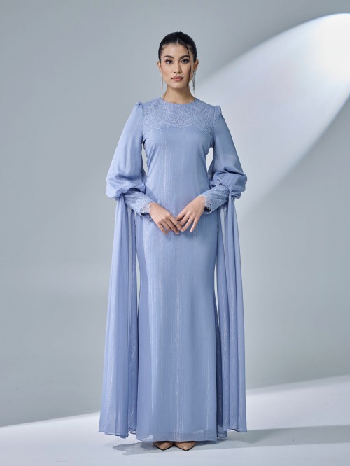 TIERA DRESS - BLUE GREY