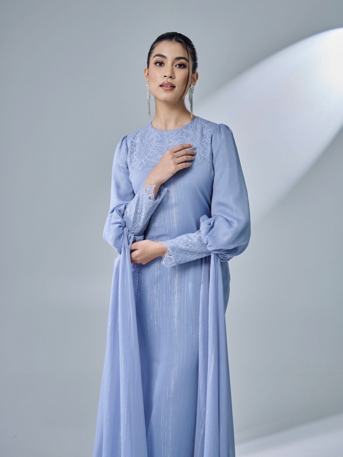 TIERA DRESS - BLUE GREY