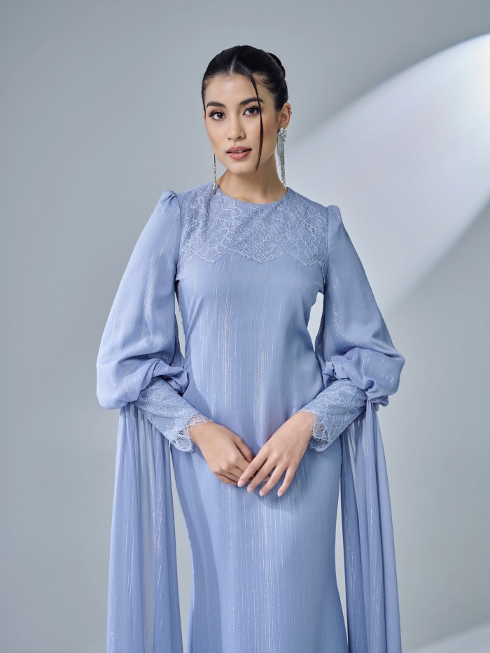 TIERA DRESS - BLUE GREY