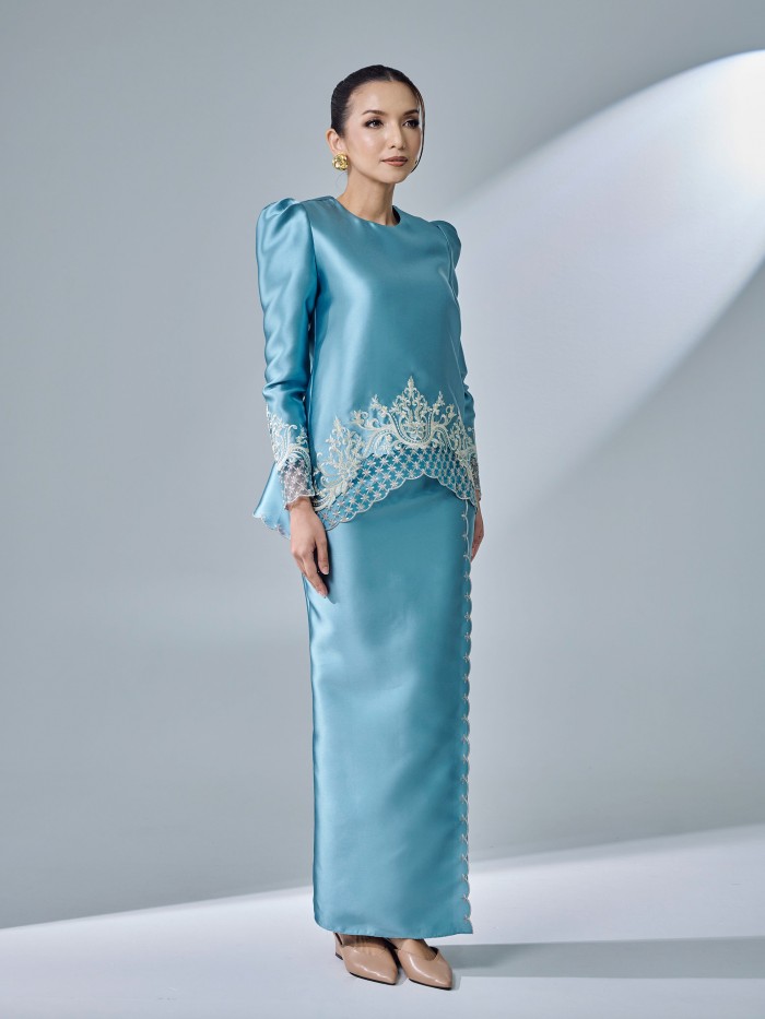 ESTIRA KURUNG - BLUE TURQUOISE