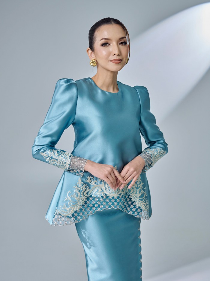 ESTIRA KURUNG - BLUE TURQUOISE