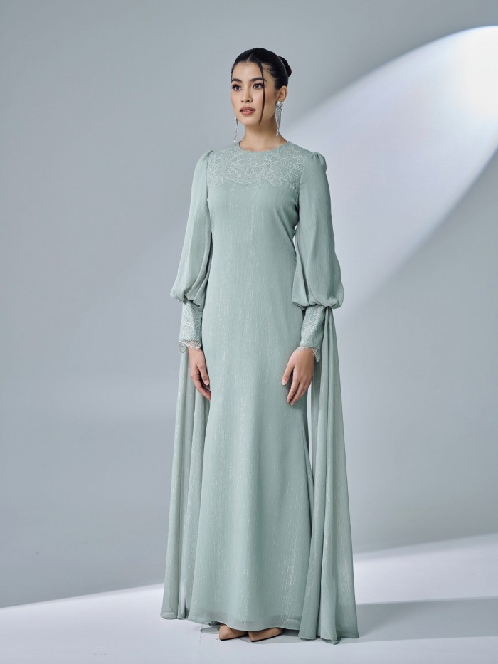 TIERA DRESS - SAGE GREEN