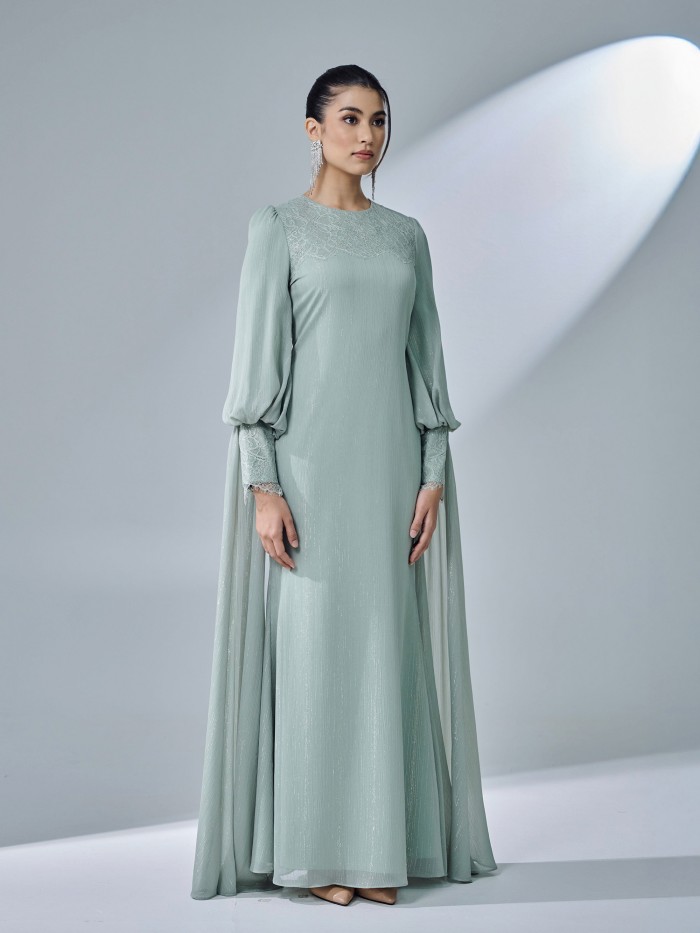 TIERA DRESS - SAGE GREEN