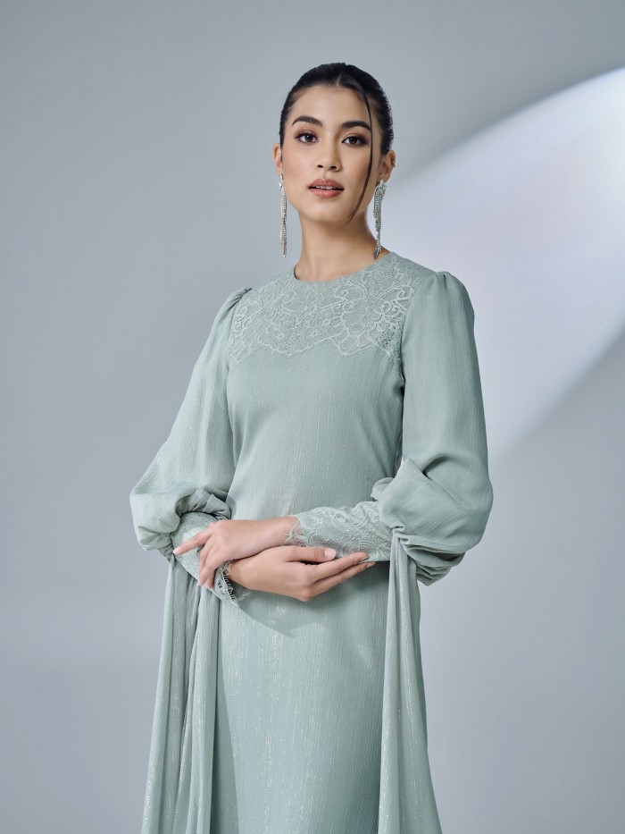 TIERA DRESS - SAGE GREEN